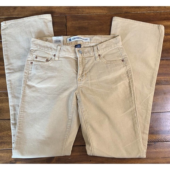 Vintage Y2K Low rise GAP Madonna Tan Beige cords corduroy flared Sz 1R NWT! - Picture 2 of 8
